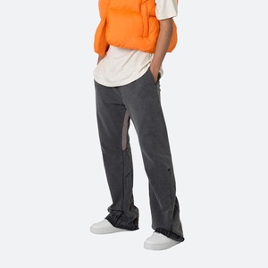 Pantalones de chándal Acampanados para correr, cintura elástica, pantalones de chándal acampanados apilados para hombre, pantalones apilados informales de alta calidad personalizados para hombre para mí - Product Image 2