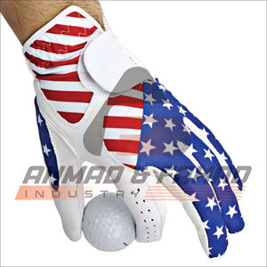 Gants de golf Cabretta 3D en cuir pour hommes, avec sublimation, design pantone, main gauche, poignée personnalisée avec doigts respirants et paume - Product Image 6