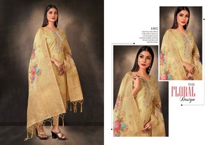 Impresión digital de jacquard de seda pesada con bordado Zari Neck Work Rayon Ethnic Long Kurtis Set con Dupatta - Product Image 2