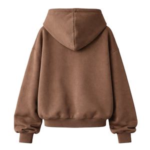 Wholesale Women Casual Full Zip <b>Hoodies</b> Women Cotton <b>Fleece</b> Zip Up Custom logo OEM & ODM Private Label Manufacturer Streetwear - Product Image 4