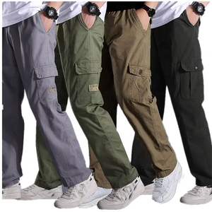 Logo personnalisé OEM Pantalon de jogging cargo pour hommes avec plusieurs poches Pantalon de survêtement droit personnalisé Pantalons pour hommes Pantalons cargo - Product Image 1
