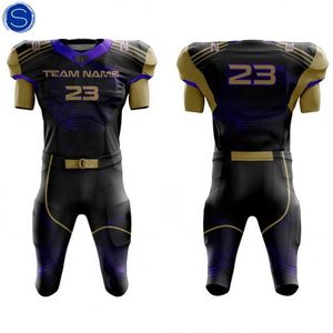 Conjunto de ropa deportiva transpirable de uniforme de fútbol americano hecho a medida con diseño específico del equipo de impresión por sublimación - Product Image 1