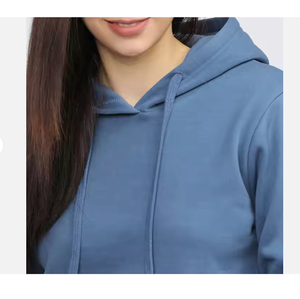 Logo personnalisé imprimé coton surdimensionné personnalisé unisexe sweats à capuche hiver femmes couleur unie - Product Image 1