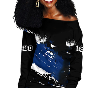 Custom Greek Sorority Women's Off-<b>Shoulder</b> Sweatshirt | Slim-Fit Elegant Pullover | POD Stylish Factory-Direct Apparel - Product Image 6