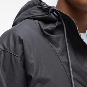 Nailon 100% personalizado impermeable transpirable ropa de calle lona encerada pesada construcción aislada con capucha Vintage Distress Front - Product Image 6