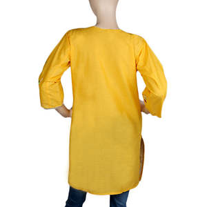 Kurti de Algodón Bordado para Mujer Chase Value - Talla M - Amarillo - Product Image 2