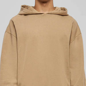 Venta al por mayor de algodón pulóver con capucha para los hombres de gran tamaño personalizado diseño pesado liso teñido para el invierno de gran tamaño básico con capucha - Product Image 5