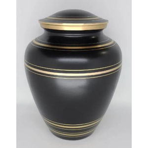 Nouvel arrivage d'urnes noires en laiton pour la crémation des cendres humaines au prix le plus bas - Product Image 1
