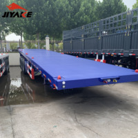 JIYAKE 2/3/4 essieux conteneur à plat Camion de transport lit plat Semi remorque 20 pieds 45 pieds 40 pieds conteneur à plat Semi remorque