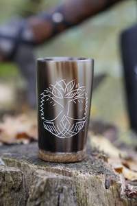 Norse Inspired Buffalo Horn <b>Shot</b> <b>Glass</b> with Agate Carved Finish Handmade Viking Style Odin Mug Perfect for Gifting and Display - Product Image 3