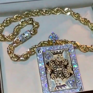 ICEDJEWELZ PT0226 Colgante de Hip Hop con Incrustaciones de Moissanita Plateada, Calidad VVS, Chapado en Oro Rosa, Personalizado, Plata de Ley 925, Unisex, para Fiestas - Product Image 4