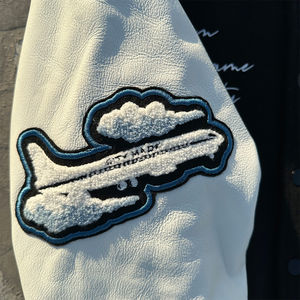 OEM Manufacturer Custom Chenille Embroidery Men College Baseball Bomber <b>Patchwork</b> Letterman Varsity <b>jacket</b> for men - Product Image 4