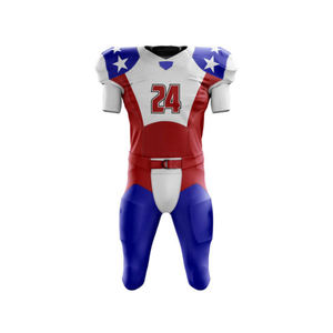 Uniformes de football américain de haute qualité avec logo imprimé par sublimation manches courtes pour une utilisation sportive - Product Image 1