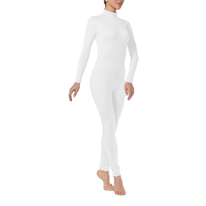 ชุดบอดี้สูทออกกำลังกายโยคะสำหรับผู้หญิง คอวี เอวสูง ซิปหน้า ระบายอากาศได้ดี ผ้ายืดสแปนเด็กซ์เต็มตัว - Product Image 5