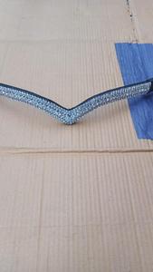 หนังม้าประดับหมุดคริสตัลเพชรแบบวงสีดำประกายเพชรเม็ดเดี่ยวประดับหมุดโลหะอุปกรณ์ม้า - Product Image 5