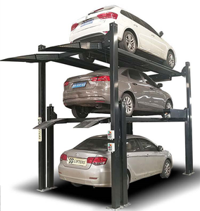 3 Sistema de apilamiento de automóviles altos Espacio de estacionamiento 4 Poste Elevador de estacionamiento de 3 niveles - Product Image 1