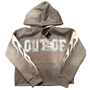 Unisex Acid Wash Jogger y Sudadera con capucha Retro Personalizado Oversized Plain Chándal Color sólido Sudaderas con capucha y Joggers para el invierno - Product Image 3