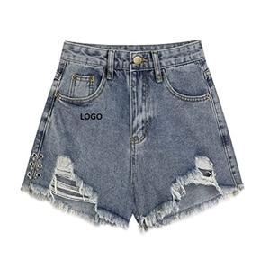 Quick Dry Blue <b>Jeans</b> Summer Straight Pocket <b>Ladies</b> <b>Jeans</b> Denim Shorts Cotton <b>Stretch</b> Outdoor Working Unisex Denim Shorts Womens - Product Image 3
