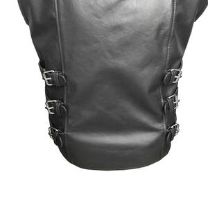 Chaleco de Cuero Genuino para Hombre, Chaleco sin Mangas para Motociclista, Chaleco de Piel de Vaca y Cordero, Logotipo Personalizado, Fabricante OEM, Suministro al por Mayor - Product Image 4