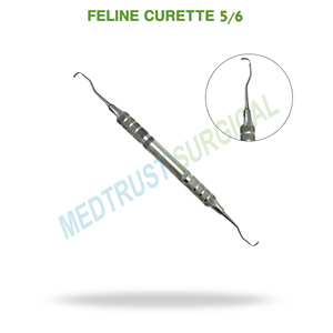Curette dentaire vétérinaire Gracey Feline Curette 5 6 pour le détartrage et le planage des racines sous-gingivales chez le chat - Product Image 2