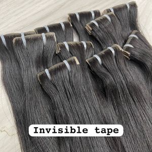 Cinta invisible para extensiones de cabello humano, cinta Remy natural europea de 18 a 22, trama de piel sin costuras, extensión de cabello humano real - Product Image 1