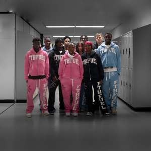 Conjunto de chándal con sudadera y pantalones de chándal para hombre, traje personalizado de alta calidad con lavado ácido, ropa de calle, estampado recortado para parejas - Product Image 5