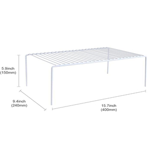 Stackable lớn màu trắng dây lưu trữ Giá tủ đông tủ tổ chức Kệ chống gỉ kim loại gia vị kệ giá - Product Image 2