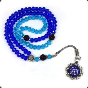 Customคริสตัลหินธรรมดาสีฟ้า33ลูกปัดสําหรับอธิษฐานมุสลิมอาหรับอิสลามTasbih Tasbeehขายส่งขนาดเล็กขนาดลูกปัดอธิษฐาน - Product Image 2