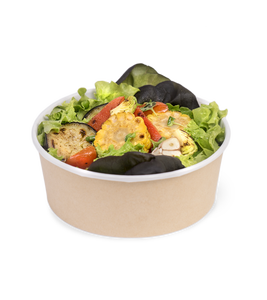 Wholesale 1300ml Kraft Paper Food Round <b>Bowl</b> Stackable Sealable Greaseproof Container for Hot and cold products custom Logo - Product Image 1