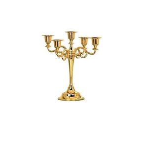 Candelabre artisanal en cristal et aluminium plaqué argent luxueux à 5 bras pour mariage, Noël, vente en gros à prix réduit - Product Image 5
