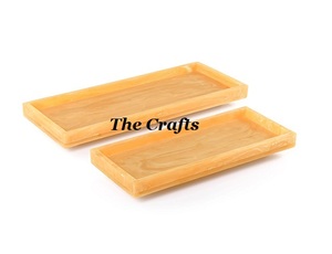 Merveilleux Design Résine Gris Couleur Plateau De Service Ensemble De Deux Tailles Différentes Vaisselle Alimentaire Chocolat Plateau À Vendre - Product Image 4