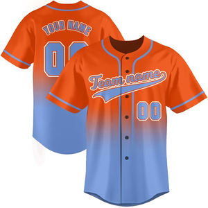La mejor nueva camiseta de béisbol de secado rápido de poliéster 100% de alta calidad, ropa deportiva de entrenamiento ligera, camisetas de uniforme con cierre de botones - Product Image 4