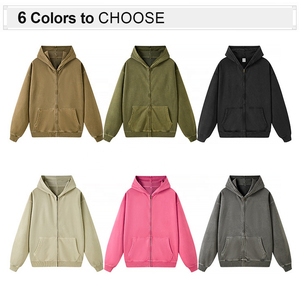 Sudaderas con Capucha Extra Grandes de Estilo Coreano, Lavadas al Ácido, Desgastadas, con Cordón, Totalmente Personalizables, para Hombre - Product Image 2