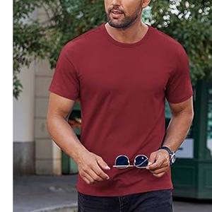 T-shirts à manches courtes en coton mélangé pour hommes T-shirt en coton épais avec logo personnalisé - Product Image 4