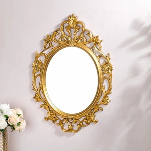 Miroir mural ovale d'inspiration vintage de meilleure qualité avec détails en métal forgé ajoute un charme classique à la chambre ou au dressing - Product Image 4