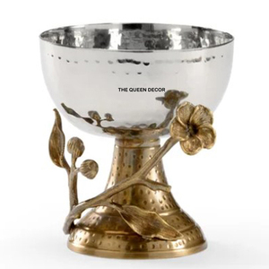 Bol de service en métal, design personnalisé, prix de gros, bol rond en métal pour la présentation des fruits, design moderne, nouveauté en articles de cuisine - Product Image 1