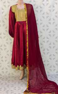 ชุดเดรสปักลายชาร์มาแบบอัฟกัน งานฝีมือ วัฒนธรรมแฟชั่นอัฟกัน ชุดโคจิอัฟกานี ชุดชาปปัน ชุดชนเผ่า - Product Image 5