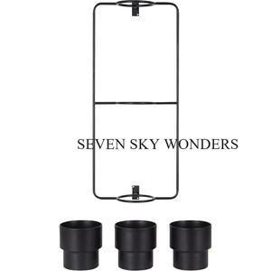 Maceta para colgar en la pared, maceta para flores, Color Negro con recubrimiento en polvo, 3 niveles, diseño lujoso hecho a mano, última llegada, decoración del hogar - Product Image 5