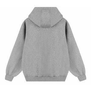 Sweat-shirt à capuche surdimensionné et lourd, 100% coton molletonné, sensation aérée pour homme, motif uni, numérique, automne-hiver - Product Image 2