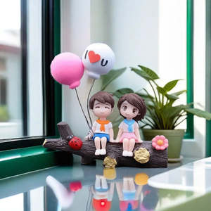 Romantic <b>Car</b> <b>Decorative</b> Figurine Elegant Fans Accessory - Product Image 4