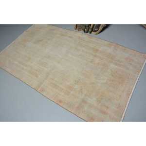 พรมวินเทจขนาด 4.1x7.1 ฟุต สีเบจ พรมขนสัตว์สไตล์ตะวันตกเฉียงใต้ของตุรกี - Product Image 4