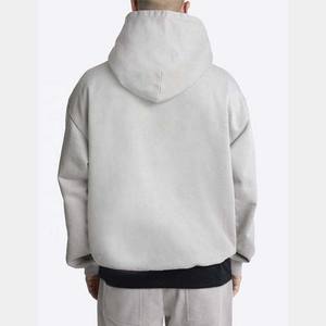 Veste matelassée à capuche surdimensionnée unisexe de luxe, sweat-shirt en polaire tricoté épais personnalisé, 100% coton, écologique, coupe-vent - Product Image 6