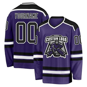 Camiseta personalizada de hockey sobre hielo, uniforme sublimado de manga larga de secado rápido para hombres, proveedor de ropa deportiva de equipo OEM 2025 - Product Image 1