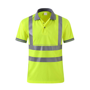 Reflective Tape Zipper Mens Polo <b>Shirts</b> Flash Hi Vis Fire Retardant <b>Flame</b> Resistant Jacket Safety Protection - Product Image 1