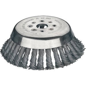 Conical Steel Wire <b>Brush</b> 180 Mm 0.5 Mm Wire 14 Mm Bore 20 Mm Width 8000 Rpm-LESSMANN - Product Image 1