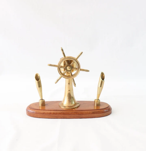 Portalápices de rueda de barcos náuticos, calidad de volante náutico, la mejor rueda de barco náutico, decoración hecha a mano - Product Image 1