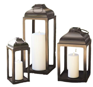 Premium Fancy Style Hot Selling Metal & <b>Glass</b> Combination Candle Lantern New Design and Color Home and Christmas Decoration - Product Image 1