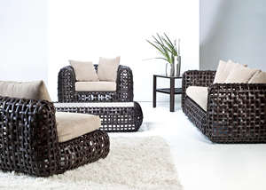 PRSF-101 - Poly rattan sofa set - UV-Resistant Poly Rattan Sofa Set for Outdoor Spaces - Product Image 2