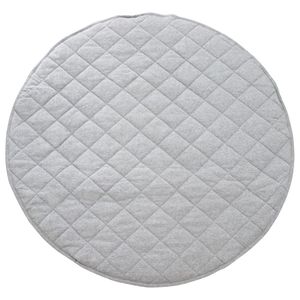 Colchoneta de lino suave y redonda para bebés, estera de juego de lino francés con diseño de logotipo personalizado, 100% de lino para gimnasio, puff100 % de lino para niños - Product Image 4