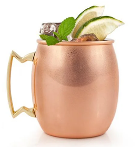 Hammered copper mug with a classic straight-sided design, perfect <b>for</b> cocktails or home bar setups available at wholesale prices - Product Image 5